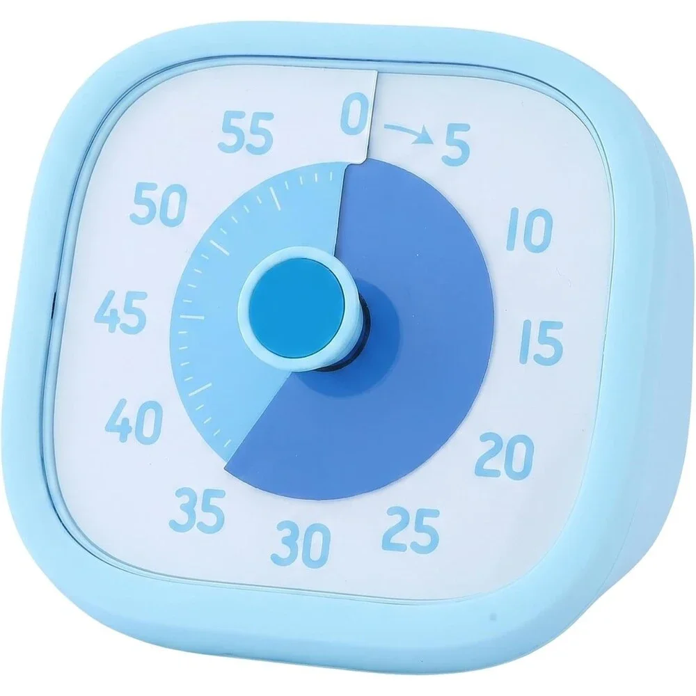 60 Minute Digital Visual Timer Loud Alarm Countdown Kitchen Student Clock Blue